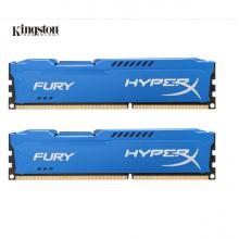 金士顿Fury系列 DDR3 1600 16GB(8GBx2条)台式机内存蓝色 